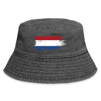 Brushstroke Dutch Tricolor - Vintage Bucket Hat - vintage black - Front