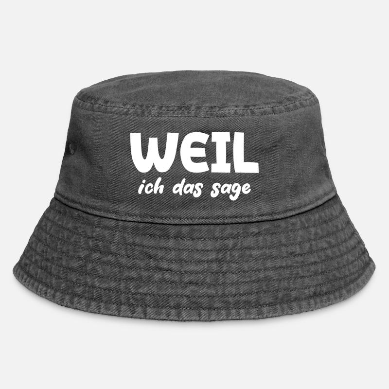 Weil ich das sage - Vintage Bucket Hat - Vintage Schwarz
