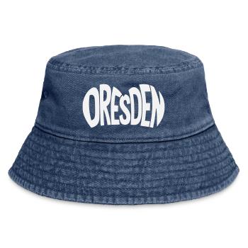 Dresden lettering - Vintage Bucket Hat - vintage denim - Front