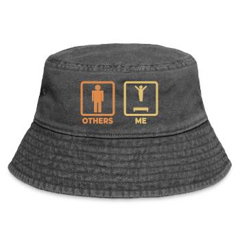 Trampoline stick figure - Vintage Bucket Hat - vintage black - Front