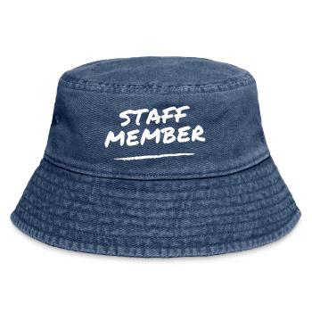 Staff Member - Crew - Team - Mitarbeiter Mitglied - Vintage Bucket Hat - Vintage Denim - Vorne