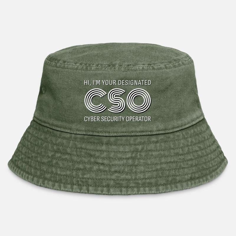 CSO Cyber Security Operator - Vintage Bucket Hat - vintage olive