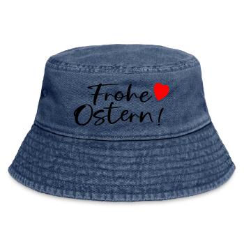 FROHE OSTERN WÜNSCHEN - Vintage Bucket Hat - Vintage Denim - Vorne