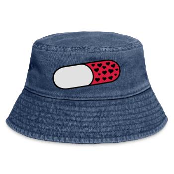 Pille - Vintage Bucket Hat - Vintage Denim - Vorne