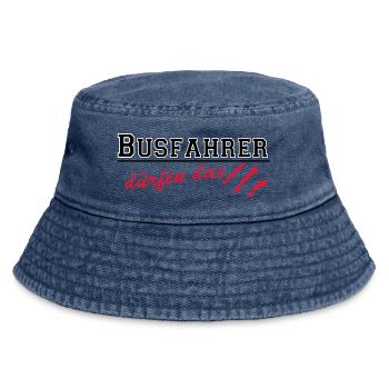 Busfahrer Bus Omnibus Kraftfahrer dürfen...(25) - Vintage Bucket Hat - Vintage Denim - Vorne