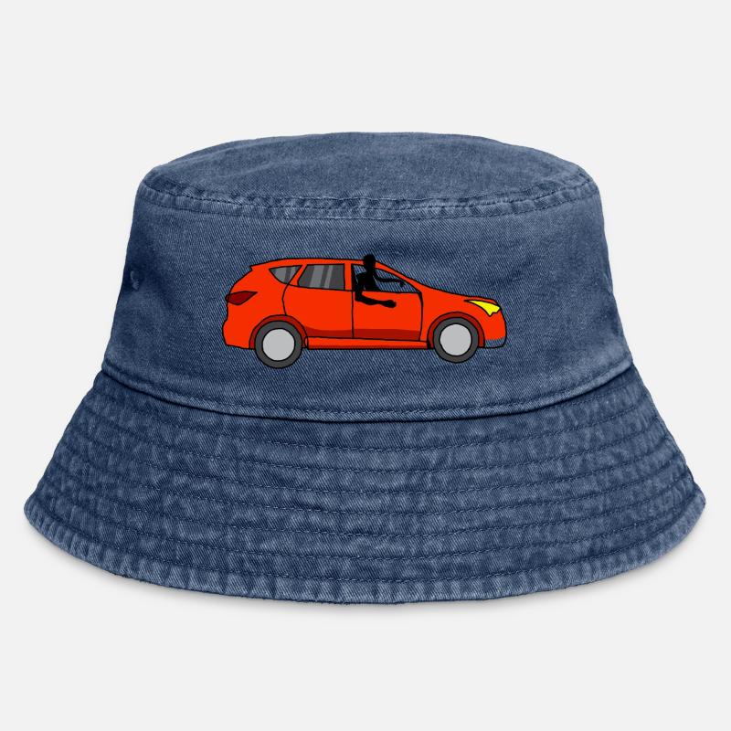 Mit dem Auto Simone - Vintage Bucket Hat - Vintage Denim