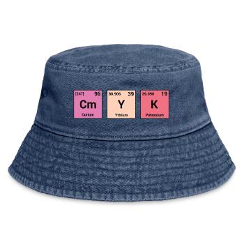 CMYK in periodic elements - Vintage Bucket Hat - vintage denim - Front