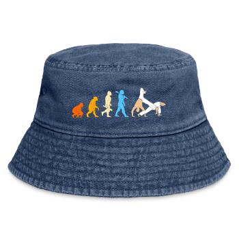 Capoeira Evolution - Vintage Bucket Hat - vintage denim - Front