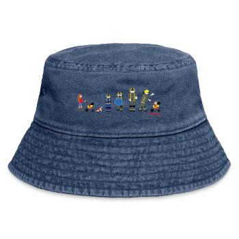 From pram to firefighter - Vintage Bucket Hat - vintage denim - Front