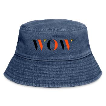 WOW dreifarbig - Vintage Bucket Hat - Vintage Denim - Vorne