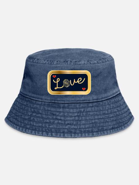 FRANZBRÖTCHEN LIEBEN HAMBURG - Vintage Bucket Hat - Vintage Denim