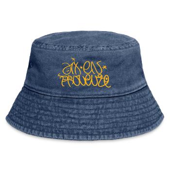 Aix en Provence Street Art Graffiti T-Shirt - Vintage Bucket Hat - Vintage Denim - Vorne