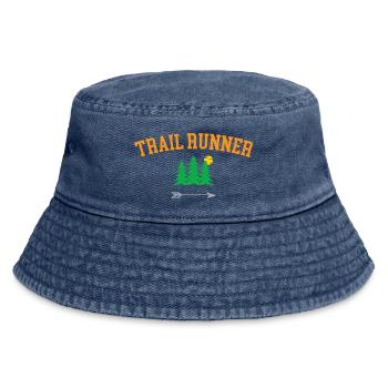 Trail Runner - Vintage Bucket Hat - vintage denim - Front