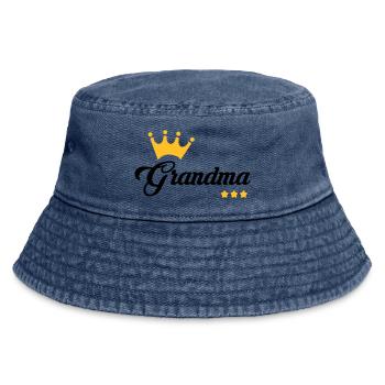 Grandma Oma Großmütter Mamy Mamie Grand-Mère - Vintage Bucket Hat - vintage denim - Front