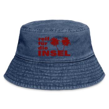 READY FOR THE ISLAND - Vintage Bucket Hat - vintage denim - Front