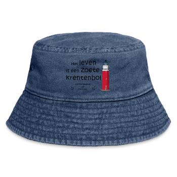 Texel, Pays-Bas, Dicton en néerlandais - Bob vintage - vintage bleu jeans - Devant