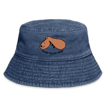 Lässiger Hund – Einfach entspannt - Vintage Bucket Hat - Vintage Denim - Vorne