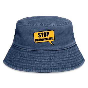 stop - Vintage Bucket Hat - vintage denim - Front