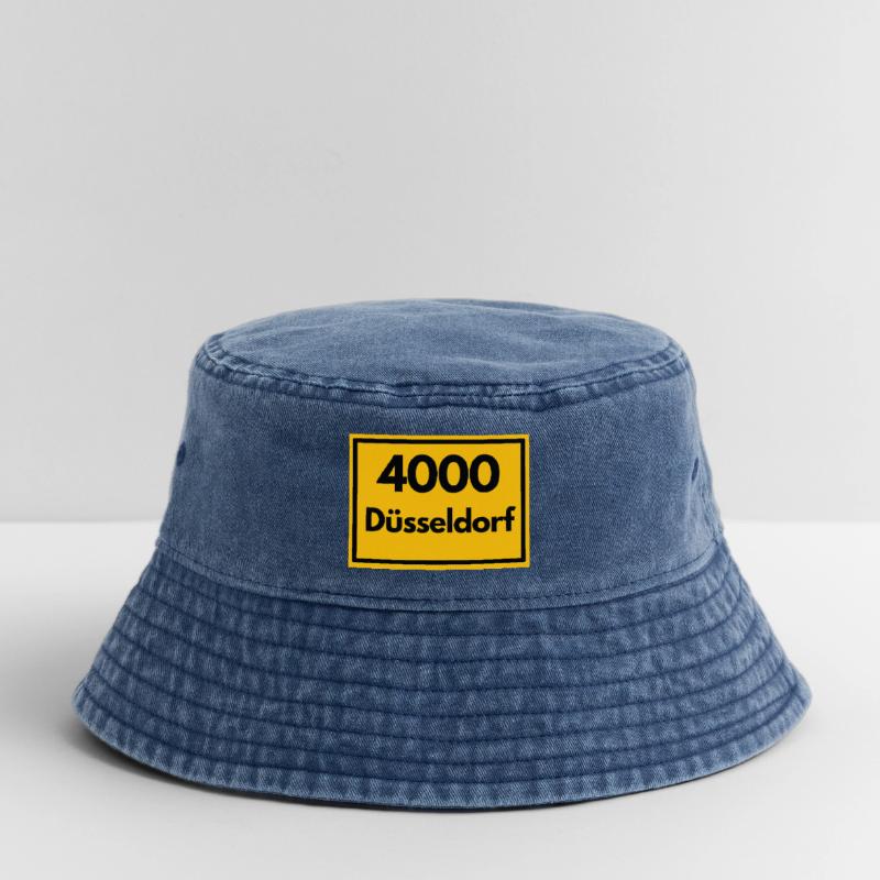 OLD POSTCODE POSTCODE RETRO 4000 DÜSSELDORF - OLD Vintage Bucket Hat
