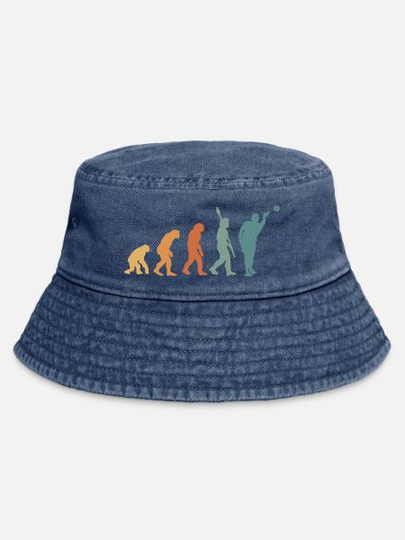 Pétanque Evolution Retro - Vintage Bucket Hat - Vintage Denim