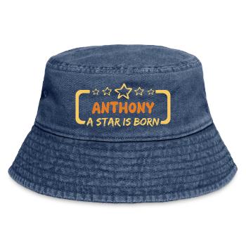 Anthony - Vintage Bucket Hat - vintage denim - Front