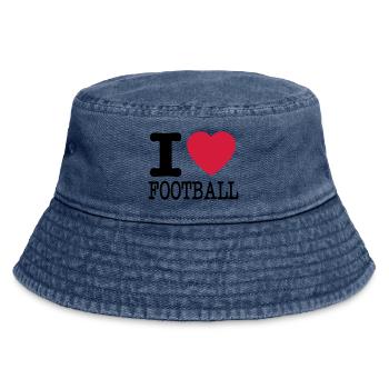 J’adore le football - Bob vintage - vintage bleu jeans - Devant