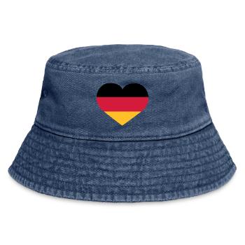 Deutschland Herz | Herz | Heart - Bob vintage - vintage bleu jeans - Devant