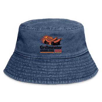 Grillmeister Grand Prix Bratwurst Racing BBQ - Vintage Bucket Hat - vintage denim - Front