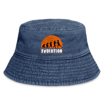 Entwicklung der Tennisspieler-Vintage-Silhouette - Vintage Bucket Hat - Vintage Denim - Vorne