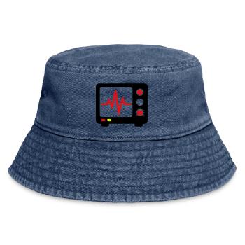 ECG Monitor Heartbeat Medicine - Vintage Bucket Hat - vintage denim - Front