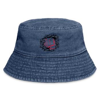 Fist dick, fist, beating - Vintage Bucket Hat - vintage denim - Front