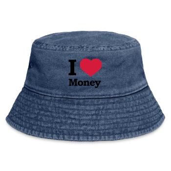 I love Money | Herz | Heart - Bob vintage - vintage bleu jeans - Devant