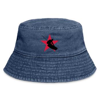 Kiteboarding Kitesurfing Kitesurf Kitesurfer Kiter - Vintage Bucket Hat - vintage denim - Front