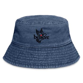 Croire pigeon - Bob vintage - vintage bleu jeans - Devant