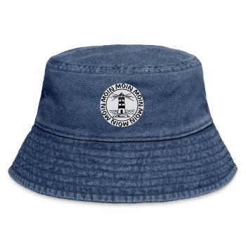 Moin Moin Lighthouse – Maritime Coastal Design - Vintage Bucket Hat - vintage denim - Front