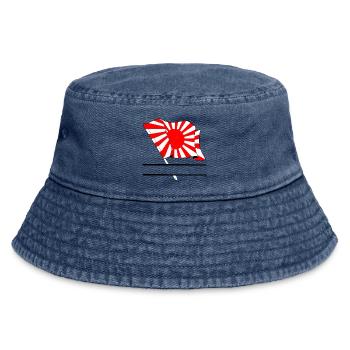 Rising Sun with Namespace - Vintage Bucket Hat - vintage denim - Front