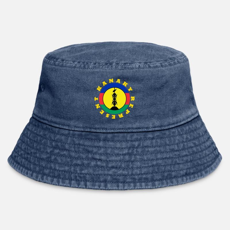 KANAKY REPRESENT ROND - Bob vintage - vintage bleu jeans