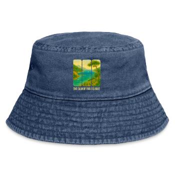 Die Ruhe des blauen Horizonts - Vintage Bucket Hat - Vintage Denim - Vorne