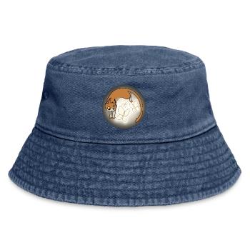 Moustaches de lumière - Bob vintage - vintage bleu jeans - Devant
