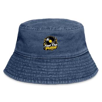 Feel The Pulse - Vinyl DJ Electro Music - Vintage Bucket Hat - vintage denim - Front