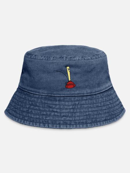 Jumping Pömpel - Vintage Bucket Hat - Vintage Denim