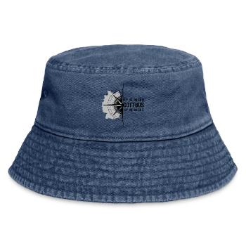Koordinaten Cottbus - Vintage Bucket Hat - Vintage Denim - Vorne