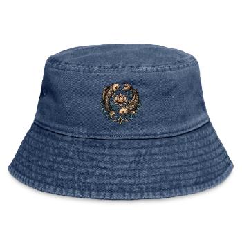 Tatouage d’harmonie du cercle de koi et lotus - Bob vintage - vintage bleu jeans - Devant