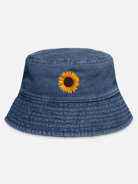 sonnenblume sunflower - Vintage Bucket Hat - Vintage Denim