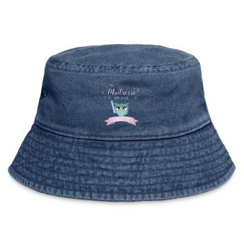 Hibou Maîtresse Chouette Illustration - Bob vintage - vintage bleu jeans - Devant