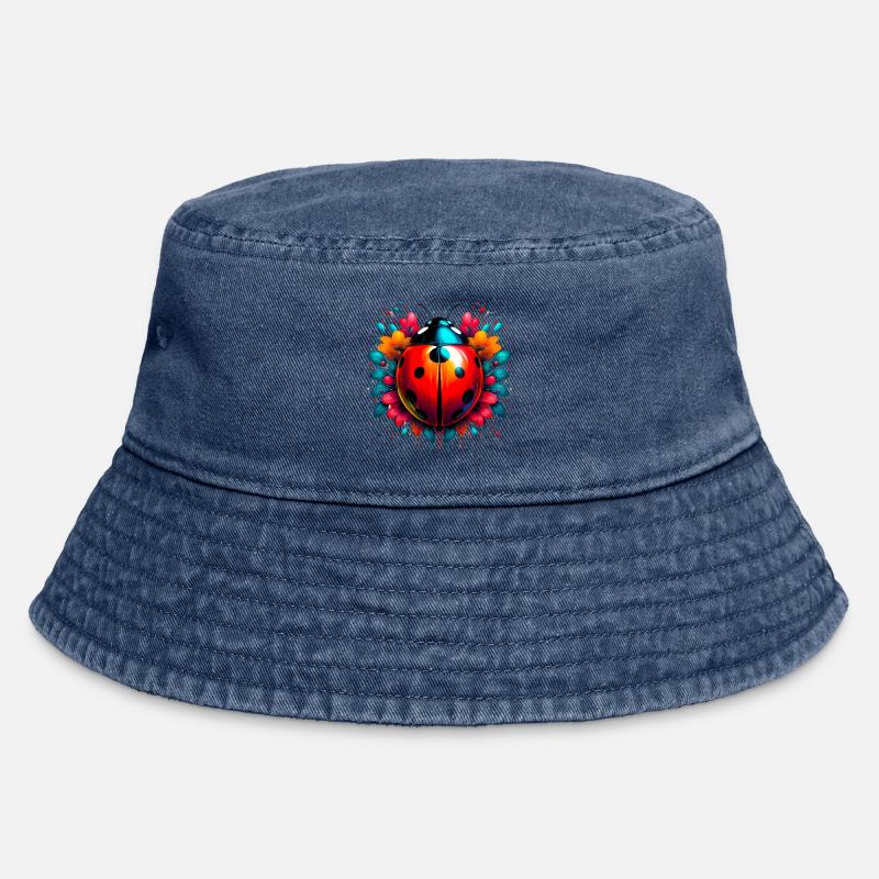 Ladybird - Vintage Bucket Hat - vintage denim