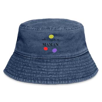 MAMAN. FÊTE DES MÈRES. BONNE FÊTE MAMAN - Bob vintage - vintage bleu jeans - Devant