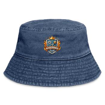 Mechanical Engineering King's Crown Shield - Vintage Bucket Hat - vintage denim - Front