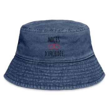 Orchideen-Hochzeit 55 Jahre Ehe - Vintage Bucket Hat - Vintage Denim - Vorne
