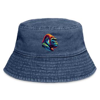 Gorilla - Vintage Bucket Hat - vintage denim - Front